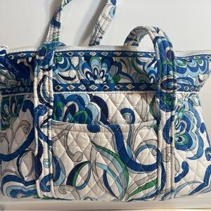 Vera Bradley Mediterranean White and Blue Shoulder bag